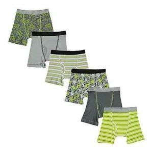 Boys' Cotton 7 6-pack Boxer Briefs,, Gaming -  Handcraft Big Ten28 Small Green